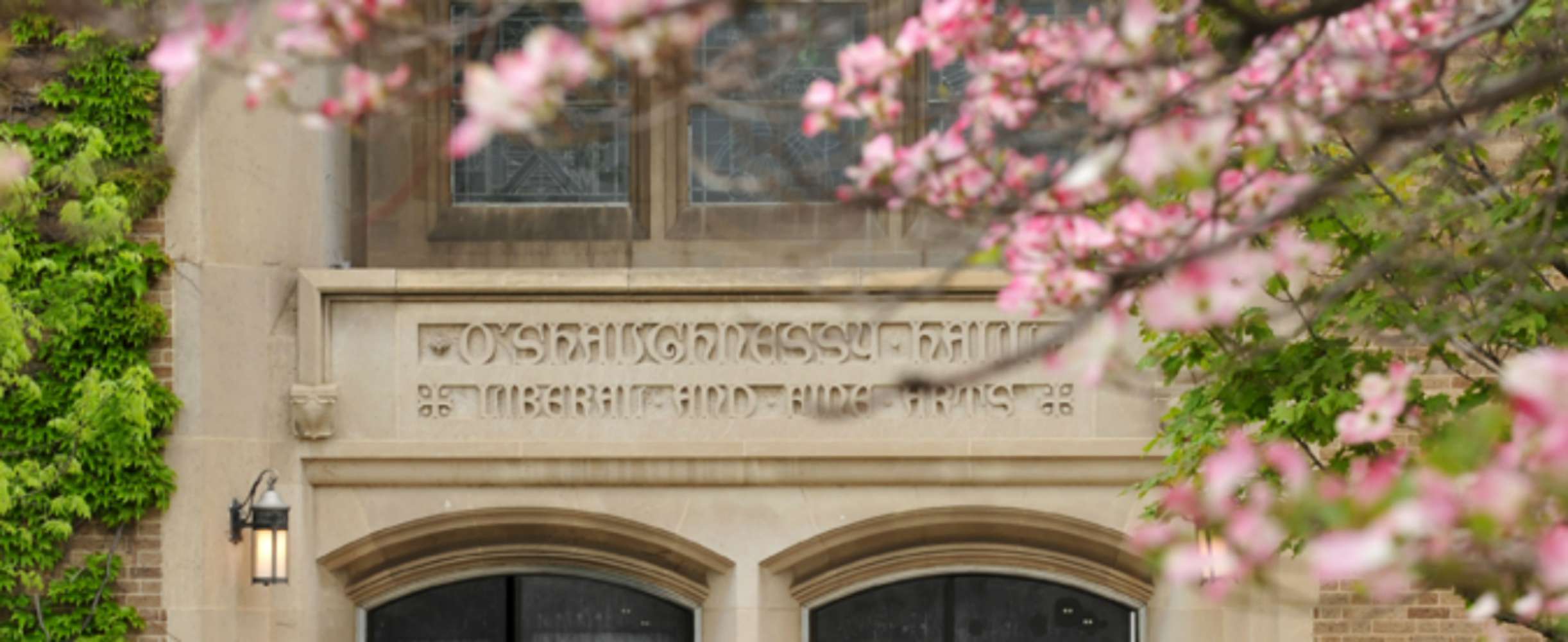 O'Shaughnessy Hall in the spring